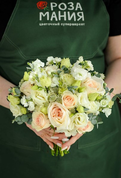 Букет невесты с пионовидными розами - фото 5362