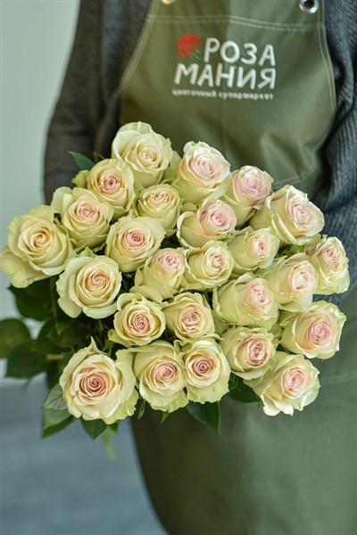 25 роз Марципан 60см - фото 5821