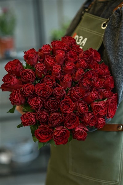 51 красная кенийская роза 40см - фото 6722