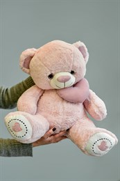 Мягкая игрушка медведь "Застенчивый Мишка", розовый -