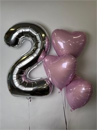 Сет цифра + сердца 2353