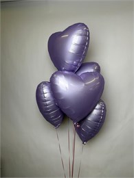 Сет из 5 сиреневых сердец 2367