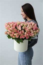 101 роза в шляпной коробке 3 2479