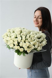 101 роза в шляпной коробке 4 2480