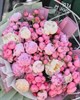 "Букет принцессы" кустовые розы, пионы и лимониум - фото 4707