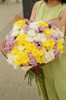 31 кустовая хризантема микс в крафте - фото 4805