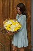 15 кустовых хризантем микс в крафте - фото 4811