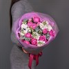 Кустовые розы с ароматной маттиолой и эвкалиптом - фото 5652