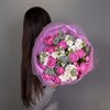 Кустовые розы с ароматной маттиолой и эвкалиптом - фото 5659