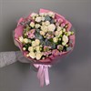 Кустовые розы с ароматной маттиолой и эвкалиптом - фото 5666