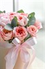 Шляпная коробка с нежно-розовыми розами - фото 6454