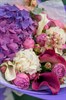 Букет с гортензией, розами и пионами - фото 6876