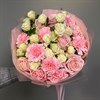Букет с розами и диантусами - фото 6898