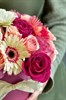 Композиция-букет "Карамель" из трех видов одноголовых роз и гербер. - фото 6947