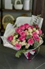 Букет с розами и эвкалиптом - фото 7019