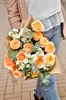 Букет "Теплые чувства" с розами и маттиолой - фото 7097