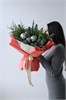 Новогодний букет с нобилисом и зелёными шарами 2418