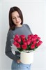 25 роз в шляпной коробке 2465