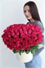 101 роза в шляпной коробке 2467