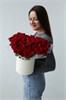 51 роза в шляпной коробке 2 2477