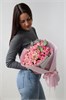 11 кустовых роз с эвкалиптом розовые 2485
