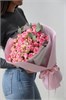 11 кустовых роз с эвкалиптом розовые 2485