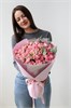 11 кустовых роз с эвкалиптом розовые 2485