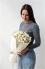 Кустовые розы с эвкалиптом кремовые 5 шт 2487