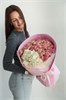 Букет с гортензией М розовый 2498
